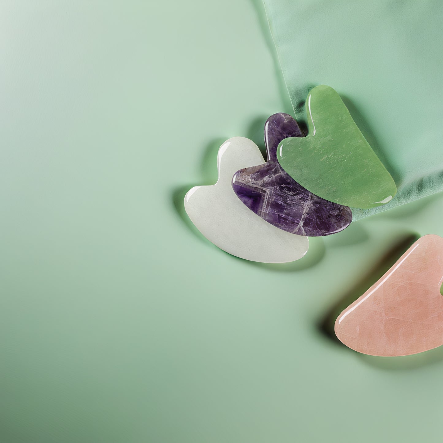 Gua Sha en Jade Naturel Kōra™ – Massage & Bien-Être
