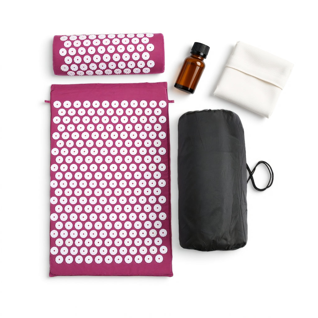 Kōra™ Set d’Acupression – Tapis & Oreiller de Massage Thérapeutique