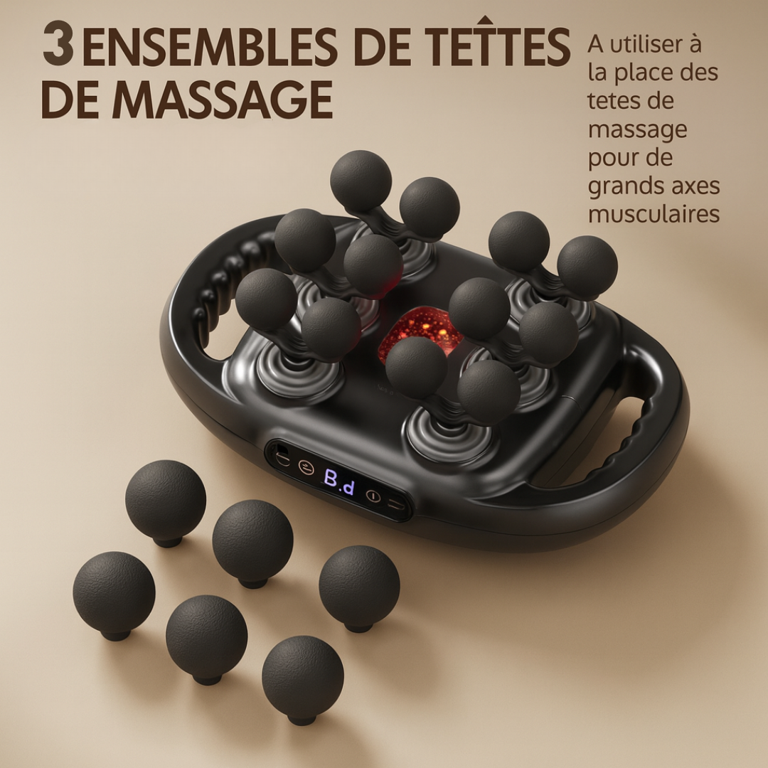 Kōra™– Pistolet de massage à fascia multi-têtes