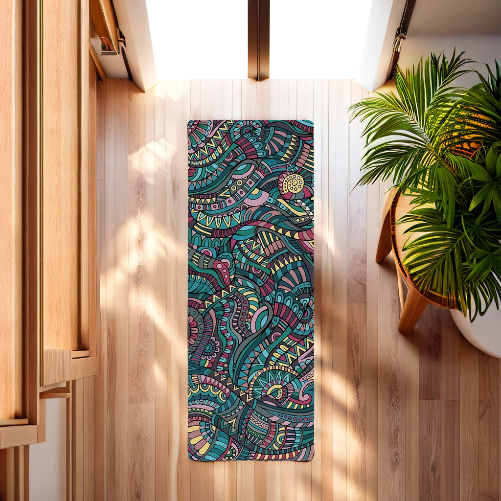 Tapis de Yoga Paysage Kōra™ – Antidérapant & Confort Premium