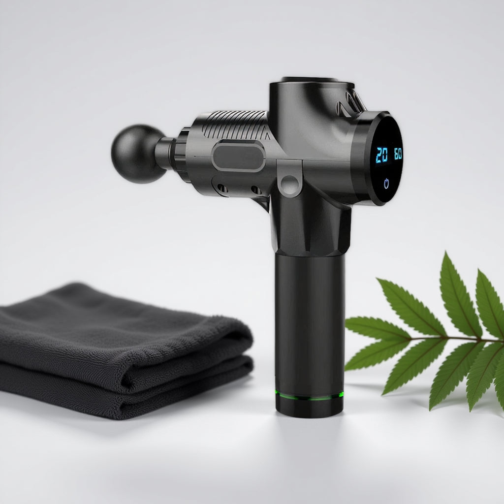 Pistolet de massage Professionnel Kōra™ – 30 vitesses & 6 embouts pro