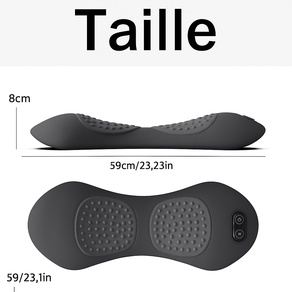 Kōra™ Oreiller de Massage 3-en-1 Intelligent Chauffant et Vibrant