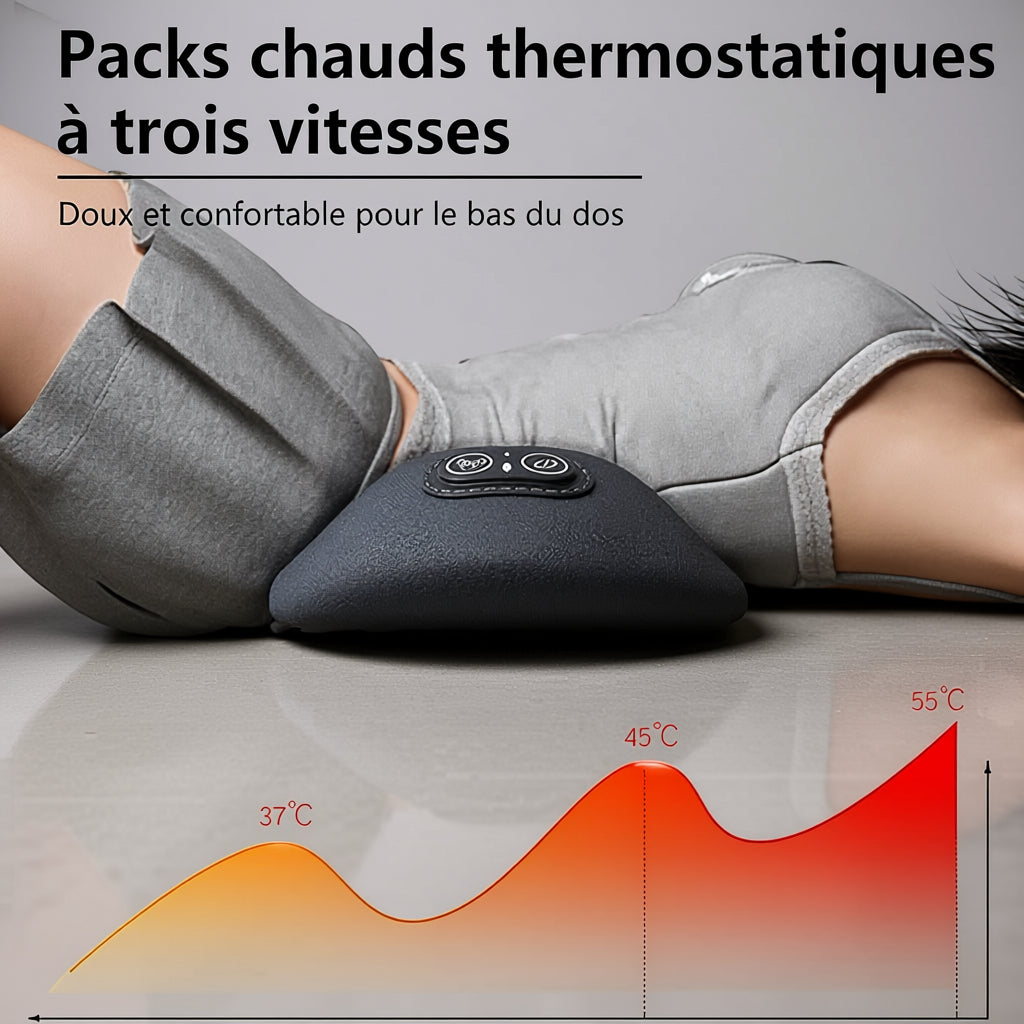 Kōra™ Oreiller de Massage 3-en-1 Intelligent Chauffant et Vibrant