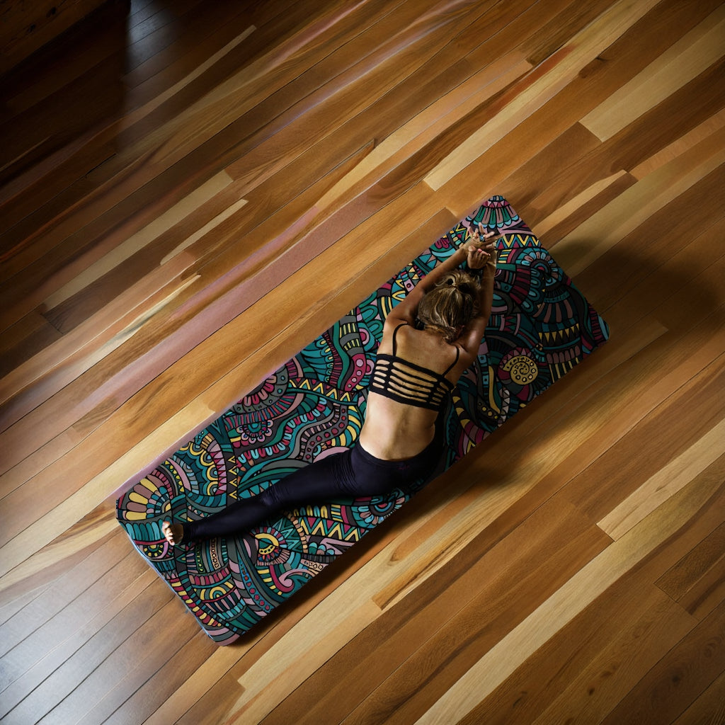 Tapis de Yoga Paysage Kōra™ – Antidérapant & Confort Premium