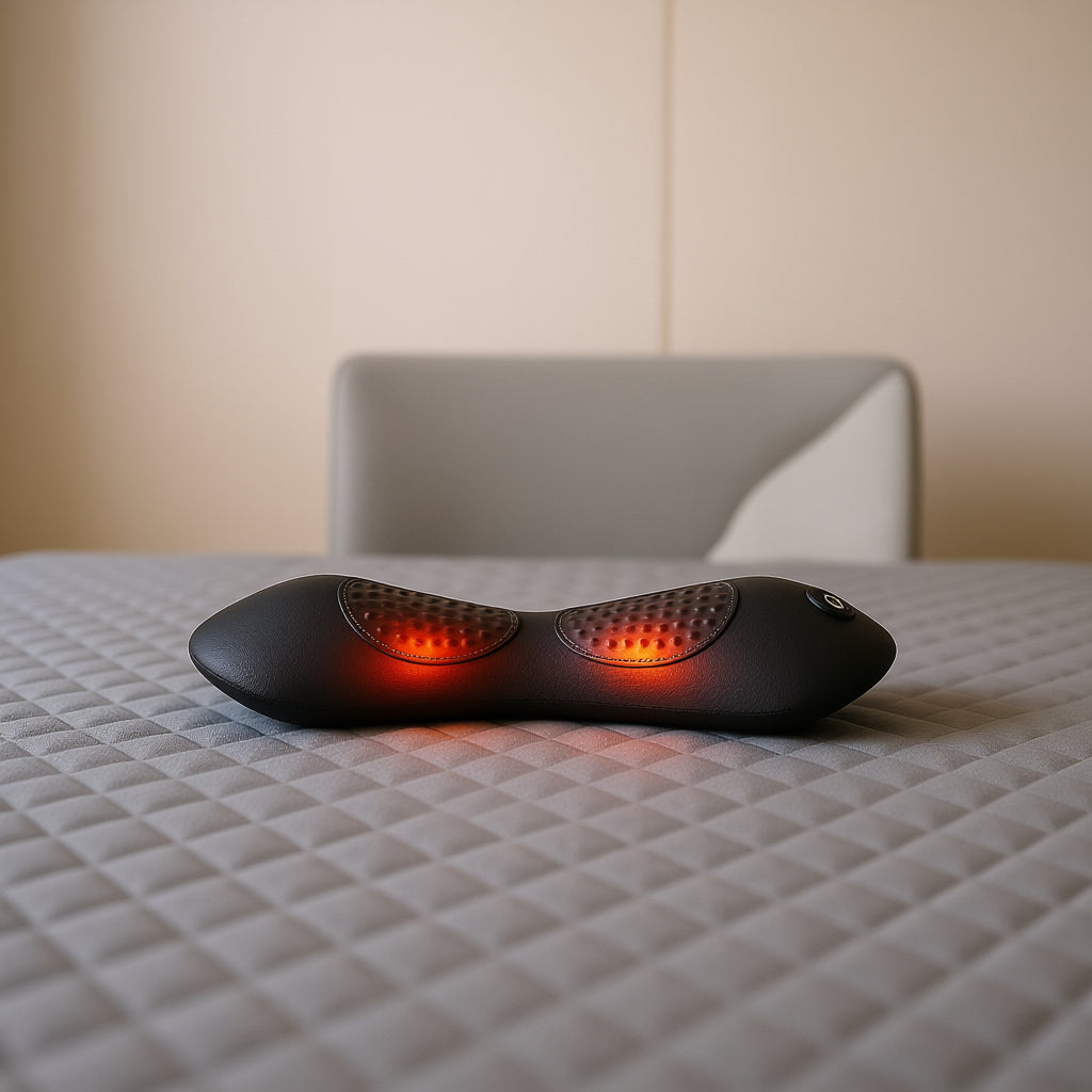 Kōra™ Oreiller de Massage 3-en-1 Intelligent Chauffant et Vibrant