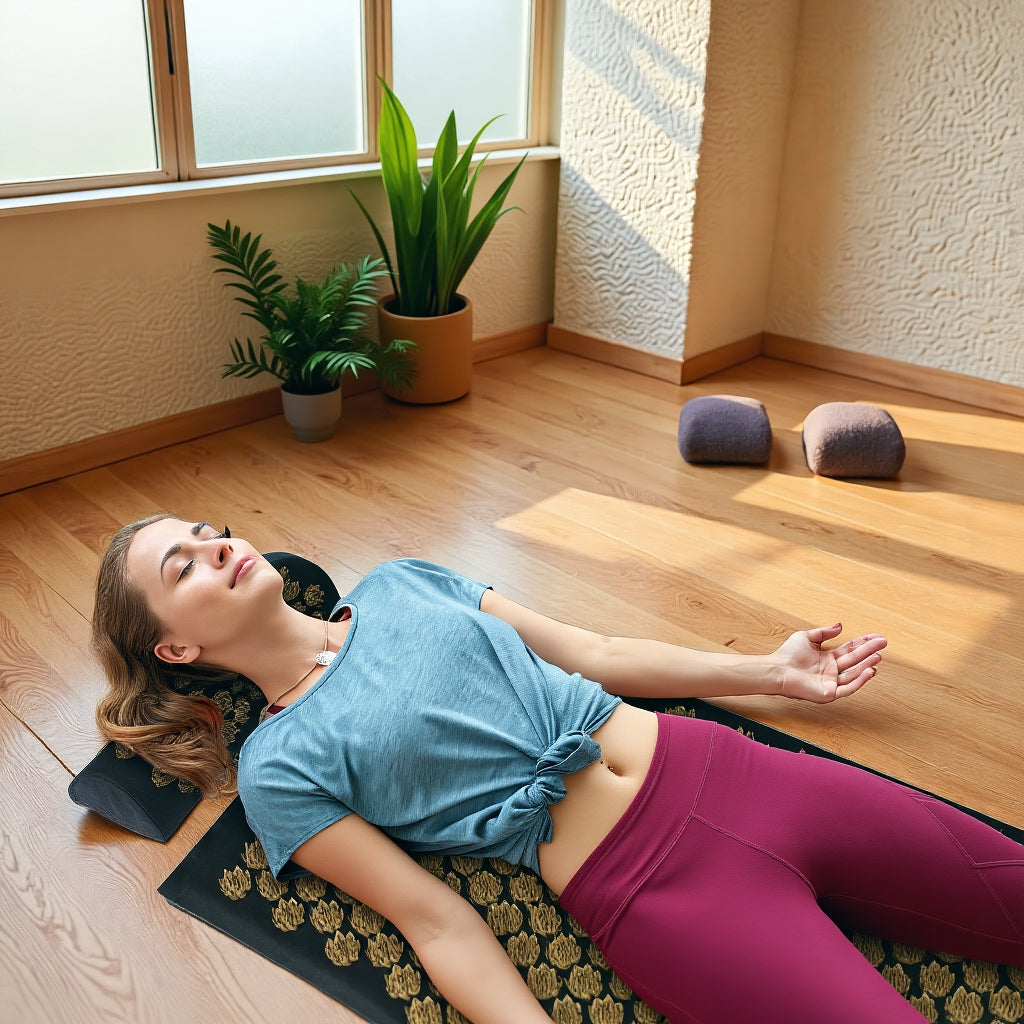 Kōra™ Set d’Acupression – Tapis & Oreiller de Massage Thérapeutique