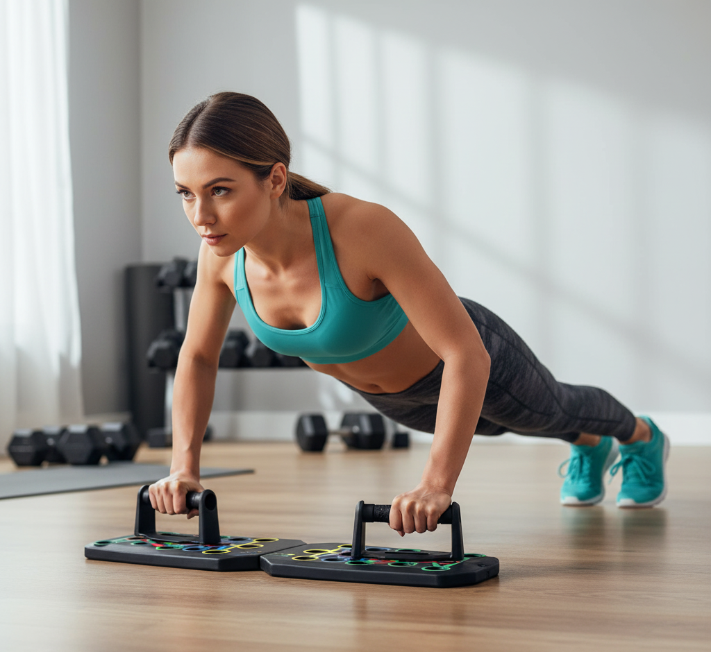 Planche de pompes Kōra™ – Code couleur & poignées antidérapantes