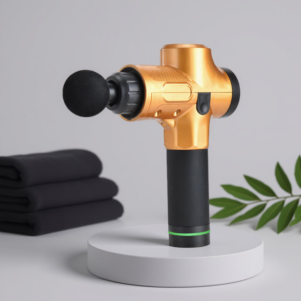 Pistolet de massage Professionnel Kōra™ – 30 vitesses & 6 embouts pro