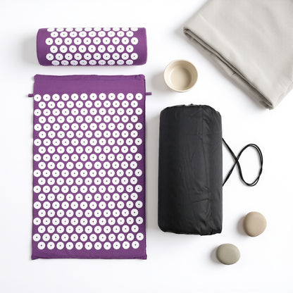 Kōra™ Set d’Acupression – Tapis & Oreiller de Massage Thérapeutique