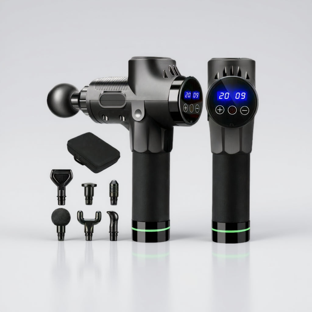 Pistolet de massage Professionnel Kōra™ – 30 vitesses & 6 embouts pro