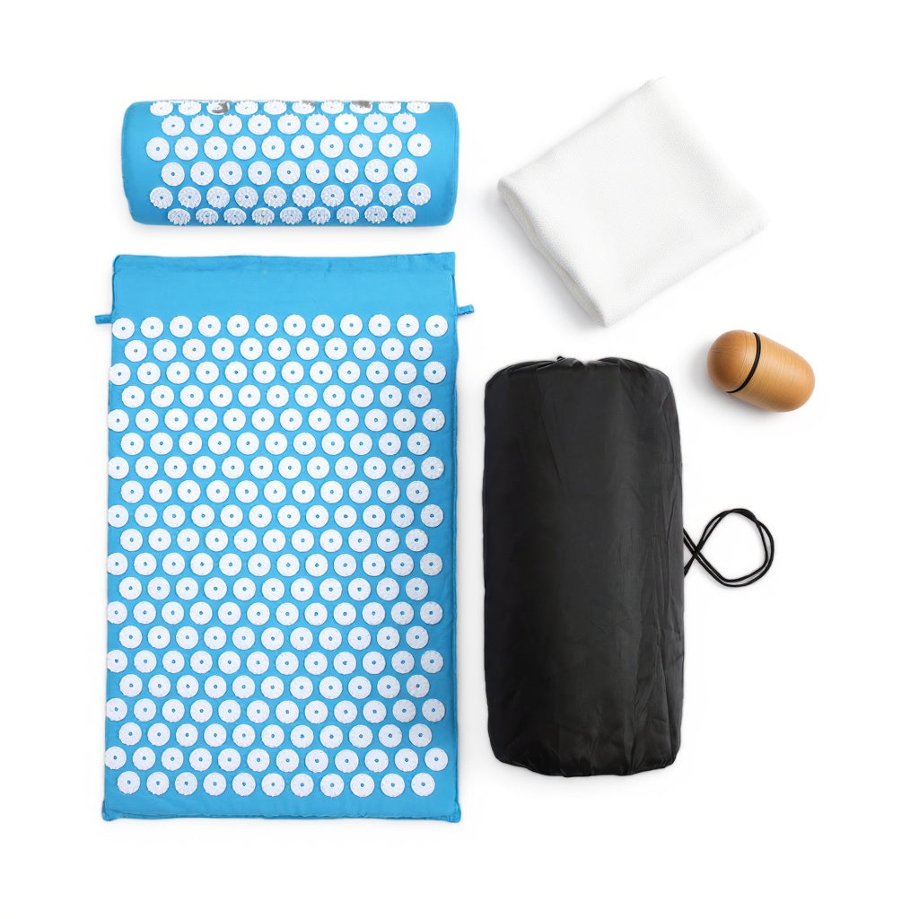 Kōra™ Set d’Acupression – Tapis & Oreiller de Massage Thérapeutique
