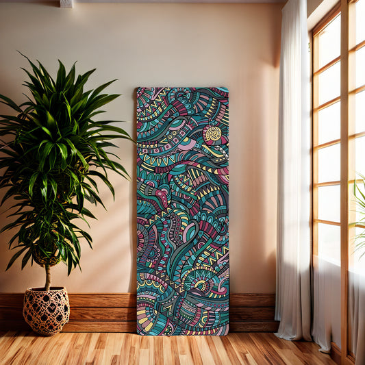 Tapis de Yoga Paysage Kōra™ – Antidérapant & Confort Premium