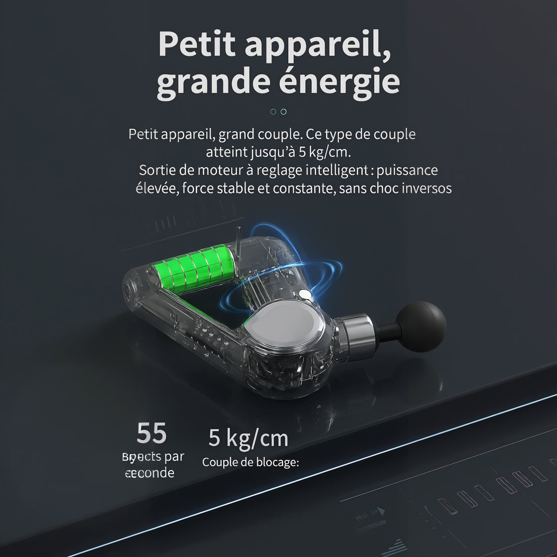 Kōra™ TriGun – Pistolet de massage musculaire premium