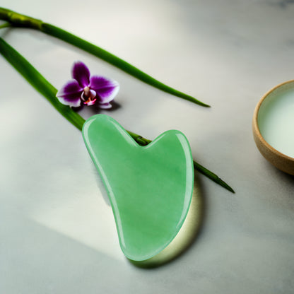 Gua Sha en Jade Naturel Kōra™ – Massage & Bien-Être