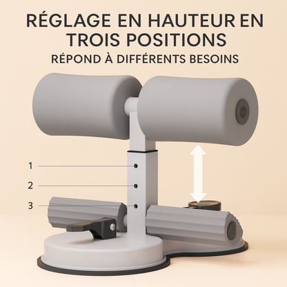 Barre abdominale Kōra™ – Double ventouse & hauteur réglable