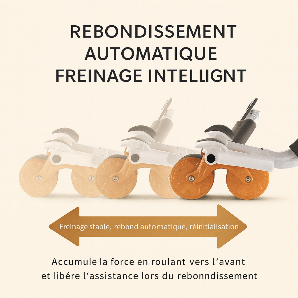Roue abdominale Kōra™ – Rebond automatique & double stabilité