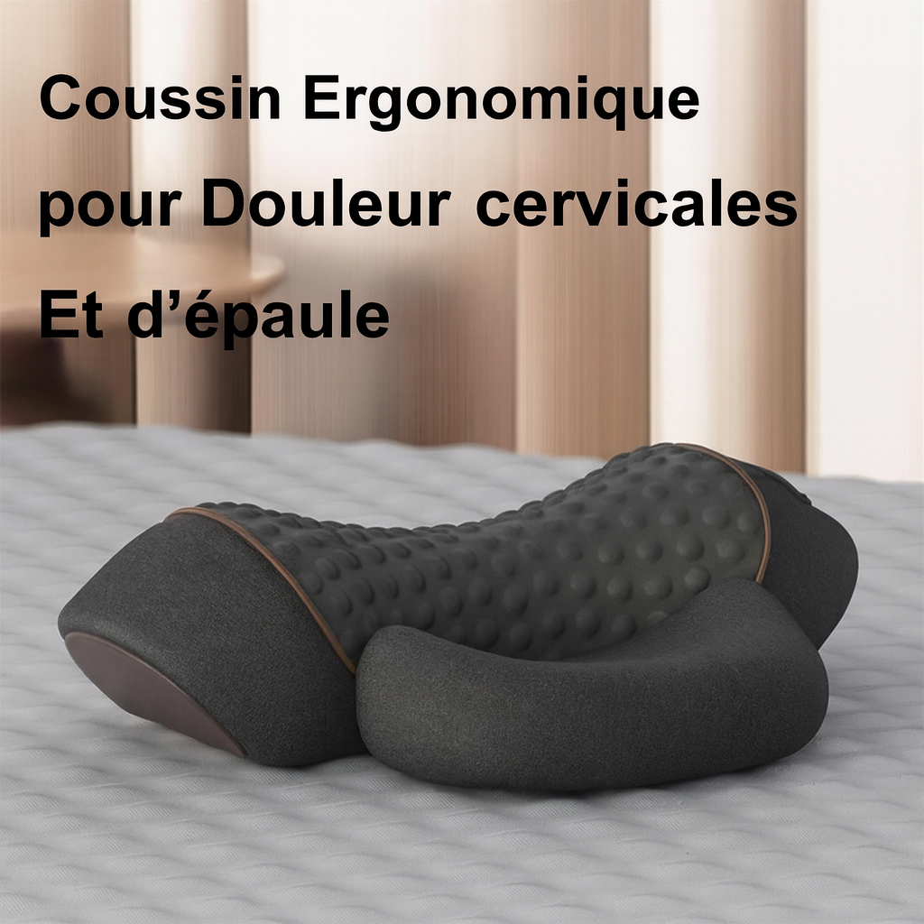 Kōra™ Oreiller de Massage Cervical 3-en-1 Chauffant et Vibrant