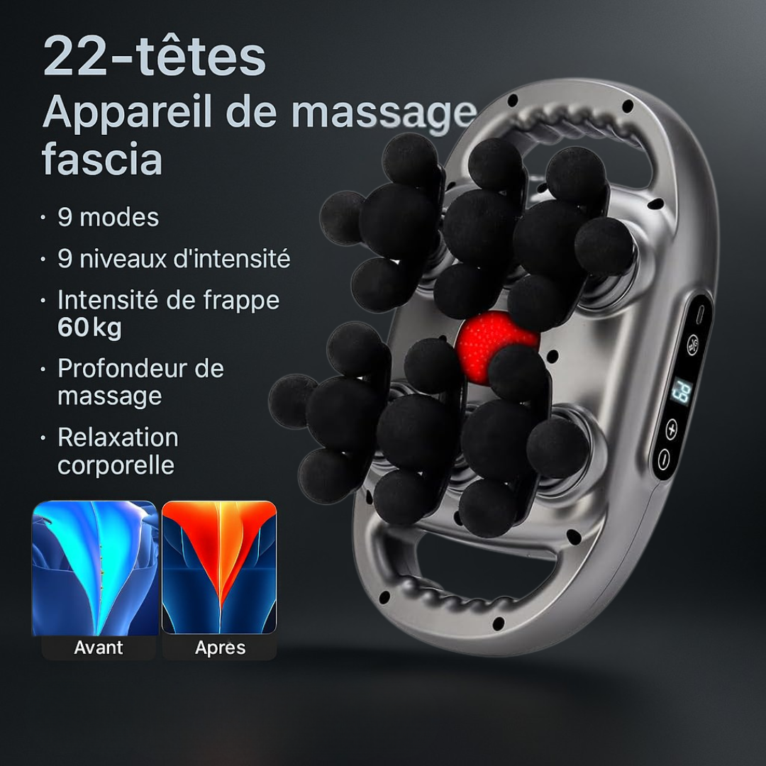Kōra™– Pistolet de massage à fascia multi-têtes