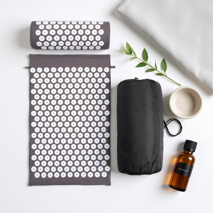 Kōra™ Set d’Acupression – Tapis & Oreiller de Massage Thérapeutique